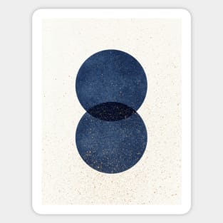 Circle Abstract - Navy Blue Texture Sticker